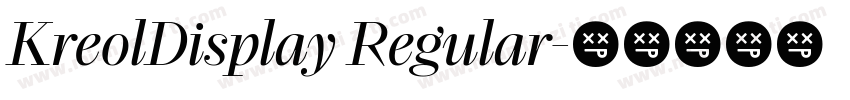 KreolDisplay Regular字体转换